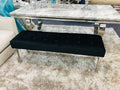 Majestic Black Dining Bench: Elegant, Comfortable Seating for Your Home