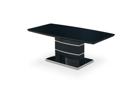 Milan Elegant Black Coffee Table: Chic Design, Durable Finish, Spacious Storage