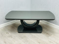 Elegant Grey Coffee Table with Modern Sculptural Base for Living Room