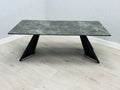 Elegant Chicago Black & Gold Ceramic Coffee Table for Modern Living