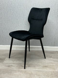 Windsor Black Velvet Chair