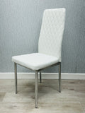 California White PU Dining Chair