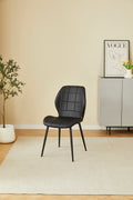 Oliver Black PU Leather Effect Dining Chair