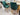Set Of 2 Lasco Green & Gold Dining Chair