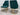 Set Of 2 Lasco Green & Gold Dining Chair