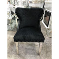 Valentino Black Velvet Dining Chair: Luxurious Comfort, Elegant Design, Sturdy Build