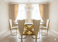 Elina 160cm Gold Dining Table with Vienna Chairs