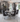 Elina Luxury Grey Marble Dining Table with Henley Ring Knocker Chairs