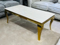 Sofia Cream & Gold Marble Coffee Table