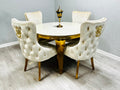 Sofia Cream & Gold Marble Table – All Sizes