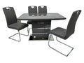 Milan Grey Dining Table Set with 4 Chairs