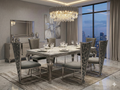 Sofia Grey Marble Dining Table with Vienna Grey Chairs